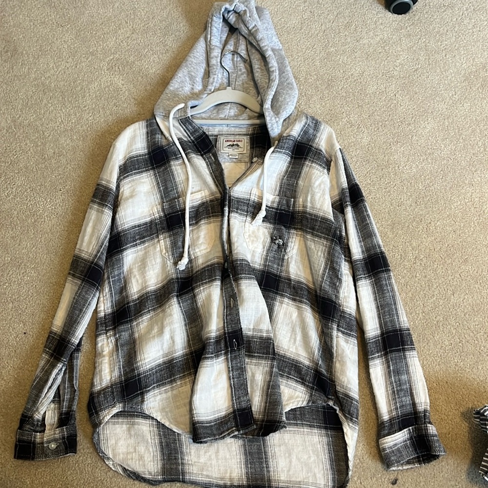 American eagle Hooded flannel